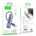 Переходник HUB Hoco HB34 Easy link USB Gigabit Ethernet adapter (USB to USB3.0*3+RJ45) (00000066081_1)