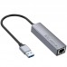 Переходник HUB Hoco HB34 Easy link USB Gigabit Ethernet adapter (USB to USB3.0*3+RJ45) (00000066081_1)