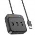 Переходник HUB Hoco HB35 Easy link 4-in-1 Gigabit Ethernet Adapter (USB to USB3.0*3+RJ45) (L=0.2M) (00000066082_1)