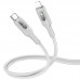 Дата кабель Hoco U120 Transparent explore intelligent power-off PD 27W Type-C to Lightning (1.2m) (00000066086_1)