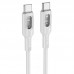 Дата кабель Hoco U120 Transparent explore intelligent power-off PD 60W Type-C to Type-C (1.2m) (00000066088_1)