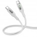 Дата кабель Hoco U120 Transparent explore intelligent power-off PD 60W Type-C to Type-C (1.2m) (00000066088_1)