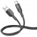 Дата кабель Hoco U120 Transparent explore intelligent power-off USB to Type-C 5A (1.2m) (00000066084_2)