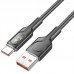 Дата кабель Hoco U120 Transparent explore intelligent power-off USB to Type-C 5A (1.2m) (00000066084_2)