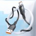 Дата кабель Hoco U120 Transparent explore intelligent power-off USB to Type-C 5A (1.2m) (00000066084_2)
