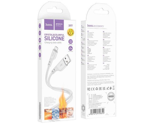 Дата кабель Hoco X97 Crystal color USB to MicroUSB (1m) (00000066093_2)