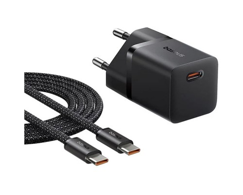 СЗУ Baseus GaN5 Fast Charger (mini) 1C 25W + Type-C to Type-C (P10110909113) (00000074726_1)