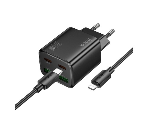 СЗУ Hoco N55 Fundador PD20W four-port (2USB-A/2C) + Type-C to Lightning (00000074138_1)