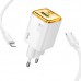 СЗУ Hoco N53 Monsoon PD30W+QC3.0 (1USB-A/1C) + Type-C to Lightning (00000074139_1)