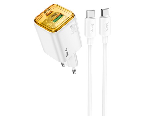 СЗУ Hoco N53 Monsoon PD30W+QC3.0 (1USB-A/1C) + Type-C to Type-C (00000074140_1)