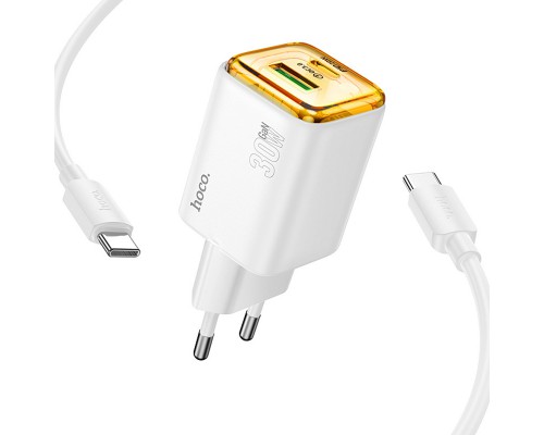 СЗУ Hoco N53 Monsoon PD30W+QC3.0 (1USB-A/1C) + Type-C to Type-C (00000074140_1)