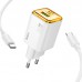 СЗУ Hoco N53 Monsoon PD30W+QC3.0 (1USB-A/1C) + Type-C to Type-C (00000074140_1)