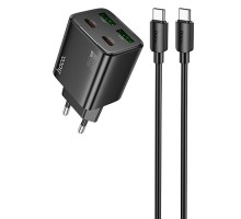 СЗУ Hoco N55 Fundador PD20W four-port (2USB-A/2C) + Type-C to Type-C (00000074141_1)