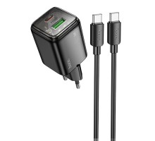 СЗУ Hoco N53 Monsoon PD30W+QC3.0 (1USB-A/1C) + Type-C to Type-C (00000074140_2)