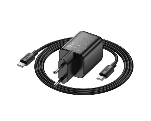 СЗУ Hoco N53 Monsoon PD30W+QC3.0 (1USB-A/1C) + Type-C to Type-C (00000074140_2)
