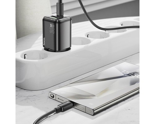 СЗУ Hoco N53 Monsoon PD30W+QC3.0 (1USB-A/1C) + Type-C to Type-C (00000074140_2)