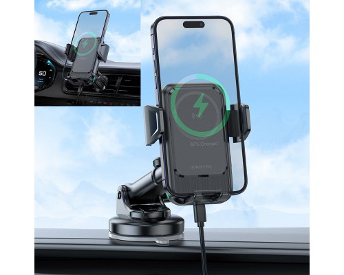 Автодержатель с БЗУ Borofone BH217 Colby smart (00000071159_1)