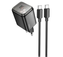 СЗУ Hoco N54 Monsoon PD45W (1USB-C) + Type-C to Type-C (00000074125_1)