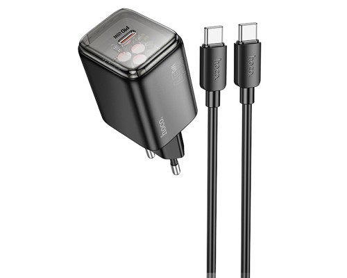 СЗУ Hoco N54 Monsoon PD45W (1USB-C) + Type-C to Type-C (00000074125_1)
