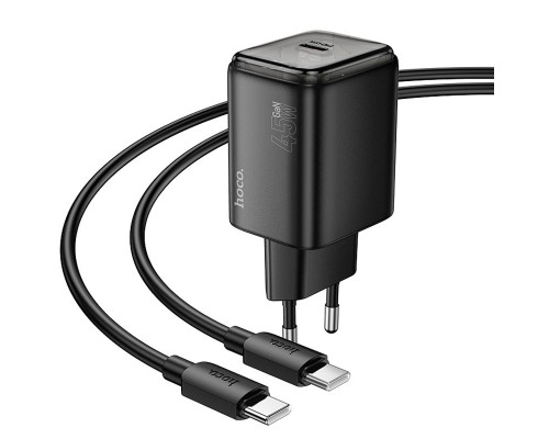 СЗУ Hoco N54 Monsoon PD45W (1USB-C) + Type-C to Type-C (00000074125_1)