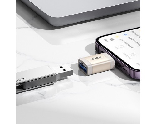 Переходник Hoco UA31A OTG Lightning male to USB female (00000073146_2)