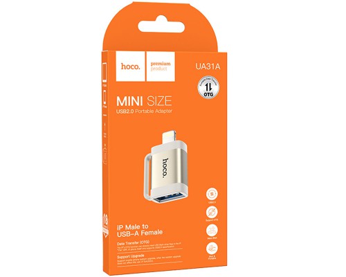 Переходник Hoco UA31A OTG Lightning male to USB female (00000073146_2)