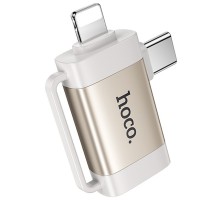 Переходник Hoco UA31F OTG 2in1 Lightning male/Type-C male to USB female (00000074128_1)
