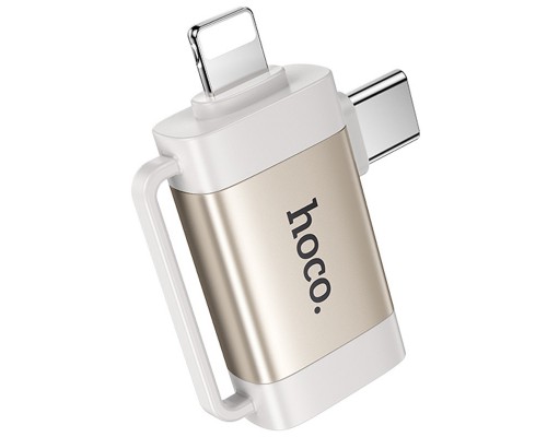 Переходник Hoco UA31F OTG 2in1 Lightning male/Type-C male to USB female (00000074128_1)