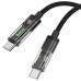 Дата кабель Hoco U116 Transparent Discovery Edition 60W Type-C to Type-C (1.2m) (00000074615_1)