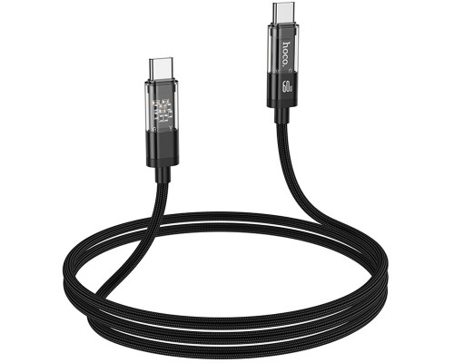 Дата кабель Hoco U116 Transparent Discovery Edition 60W Type-C to Type-C (1.2m) (00000074615_1)