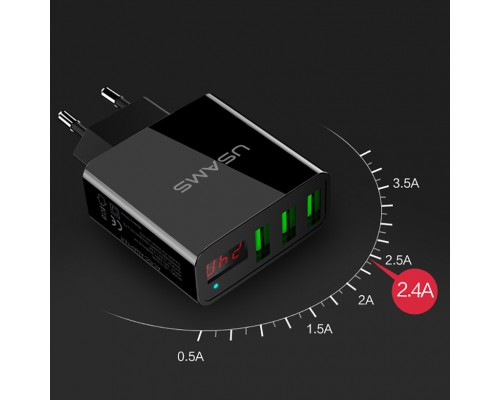 СЗУ USAMS US-CC035 с дисплеем (3USB 2.4A) (00000029751_2)