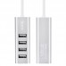 Переходник HUB Hoco HB1 USB to USB 2.0 (4 port) (1m) (00000031109_1)