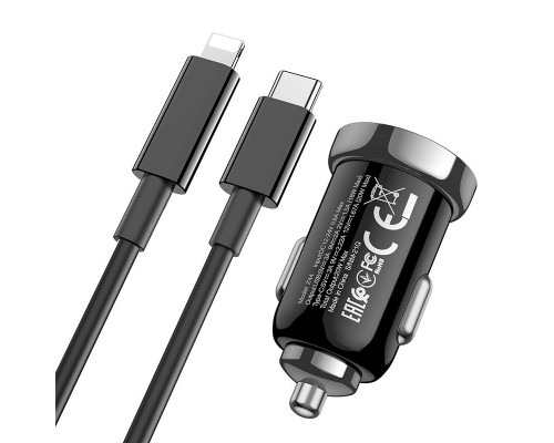 АЗУ Hoco Z44 Leading PD+QC3.0 (1USB/3A) +Type-C to Lightning (00000052973_1)
