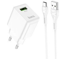 СЗУ Hoco C98A QC3.0 (1USB/18W) + USB to Type-C (00000067269_1)