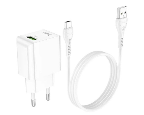 СЗУ Hoco C98A QC3.0 (1USB/18W) + USB to Type-C (00000067269_1)