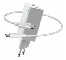 СЗУ Baseus GaN2 QC (2 Type-C/ 45W) + кабель Type-C to Type-C 65W (CCGAN) (00000048646_1)