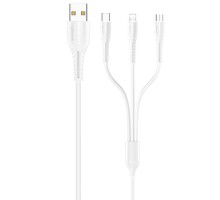 Дата кабель Usams US-SJ367 U35 3in1 USB to Combo 2A (1m) (00000036473_1)