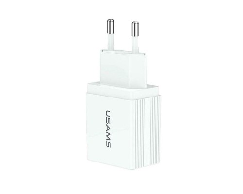 СЗУ USAMS US-CC090 T24 2.1A Dual USB Travel Charger （EU） (00000034482_1)