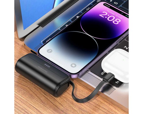 Портативное ЗУ Power Bank BOROFONE BJ41 Pocket with cable 5000 mAh (00000067820_1)