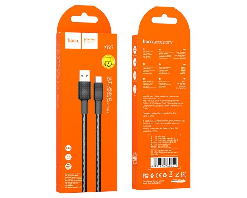 Дата кабель Hoco X69 Jaeger USB to Type-C (1m) (00000062826_1)