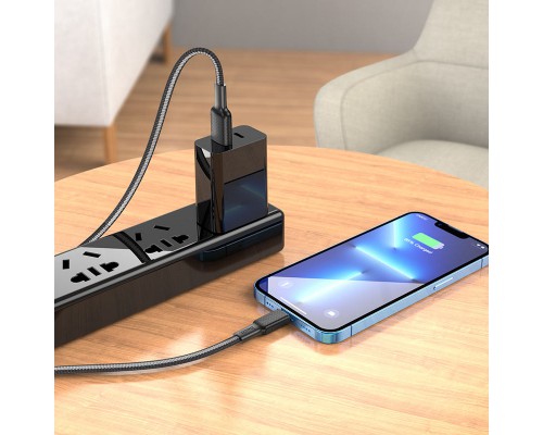 Дата кабель Hoco X69 Jaeger USB to Lightning (1m) (00000062830_1)