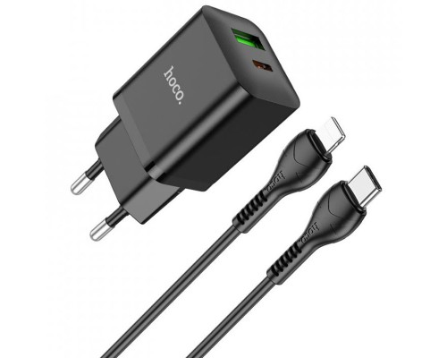 СЗУ Hoco N28 Founder PD20W+QC3.0 + Type-C to Lightning (00000062831_1)