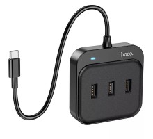 Переходник HUB Hoco HB31 Easy 4-in-1 (Type-C to USB3.0*4) (L=0.2m) (00000062834_1)