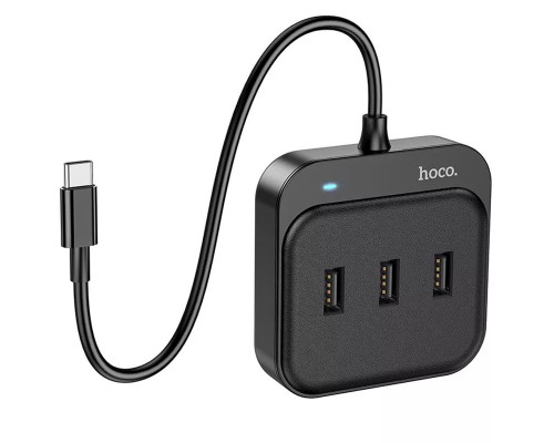 Переходник HUB Hoco HB31 Easy 4-in-1 (Type-C to USB3.0*4) (L=0.2m) (00000062834_1)