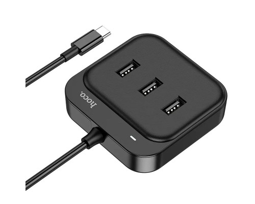 Переходник HUB Hoco HB31 Easy 4-in-1 (Type-C to USB3.0*4) (L=0.2m) (00000062834_1)