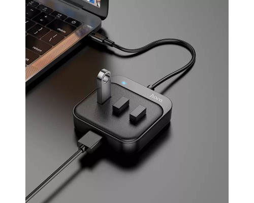 Переходник HUB Hoco HB31 Easy 4-in-1 (Type-C to USB3.0*4) (L=0.2m) (00000062834_1)
