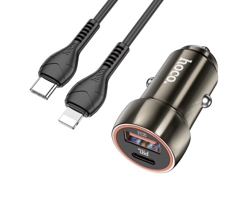 АЗУ Hoco Z46A Blue whale PD 20W + QC3.0 + Type-C to Lightning (00000062838_1)