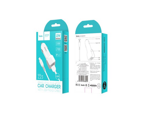 АЗУ Hoco Z23 Grand Style + Cable (Lightning) 2.4A 2USB (00000030975_1)