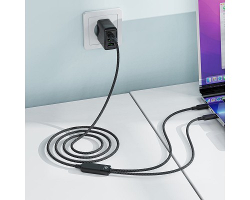 Дата кабель Acefast C5-11 USB-C to 2xUSB-C 100W (1.2m) (00000073057_1)