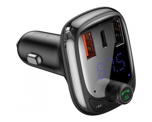 АЗУ FM модулятор Baseus T typed S-13 (PPS QC) 2USB + Type-C (CCTM) (00000063346_1)